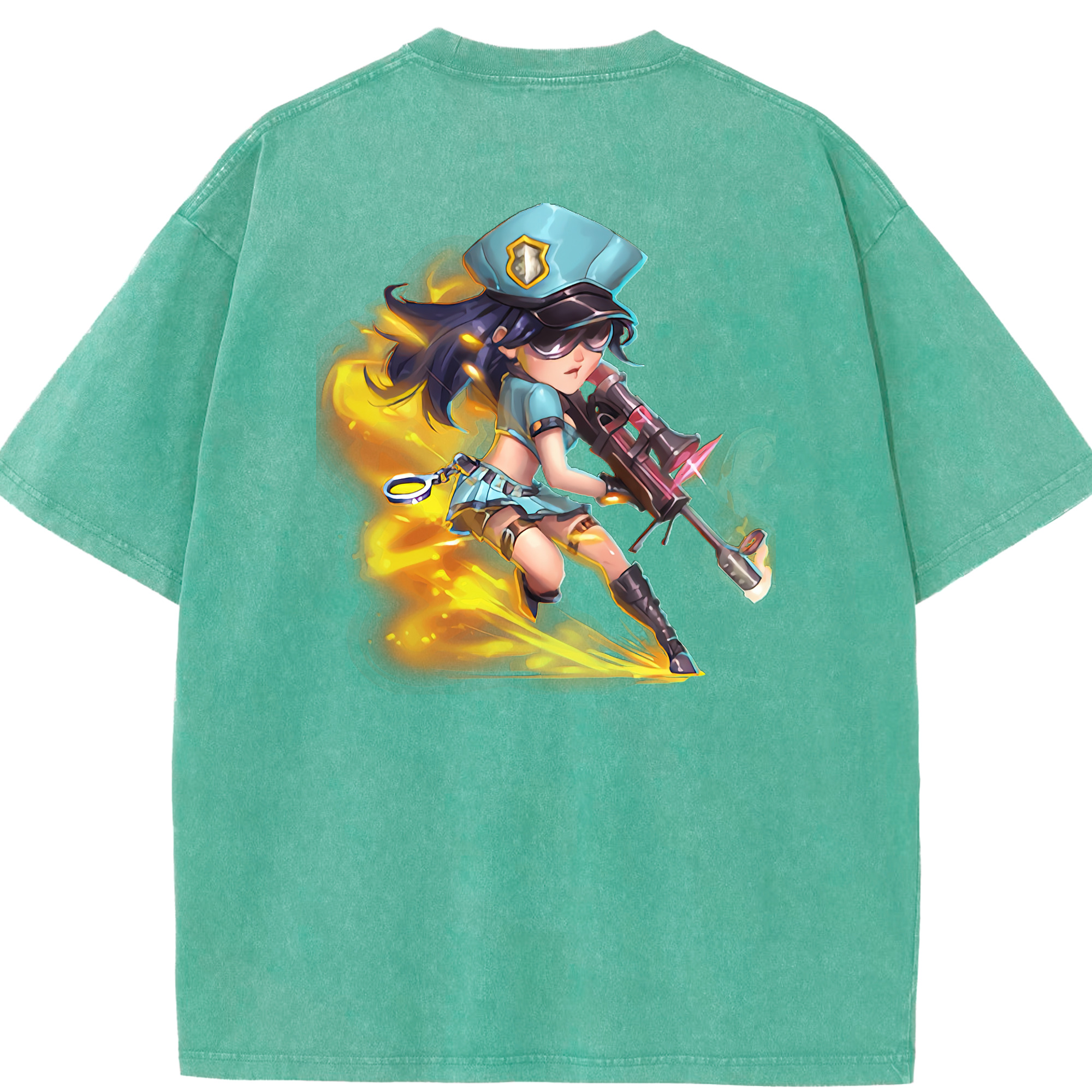 リーグ・オブ・レジェンド League of Legends LOL 綿100% ヴィンテージ風 半袖Tシャツ（背面プリント）